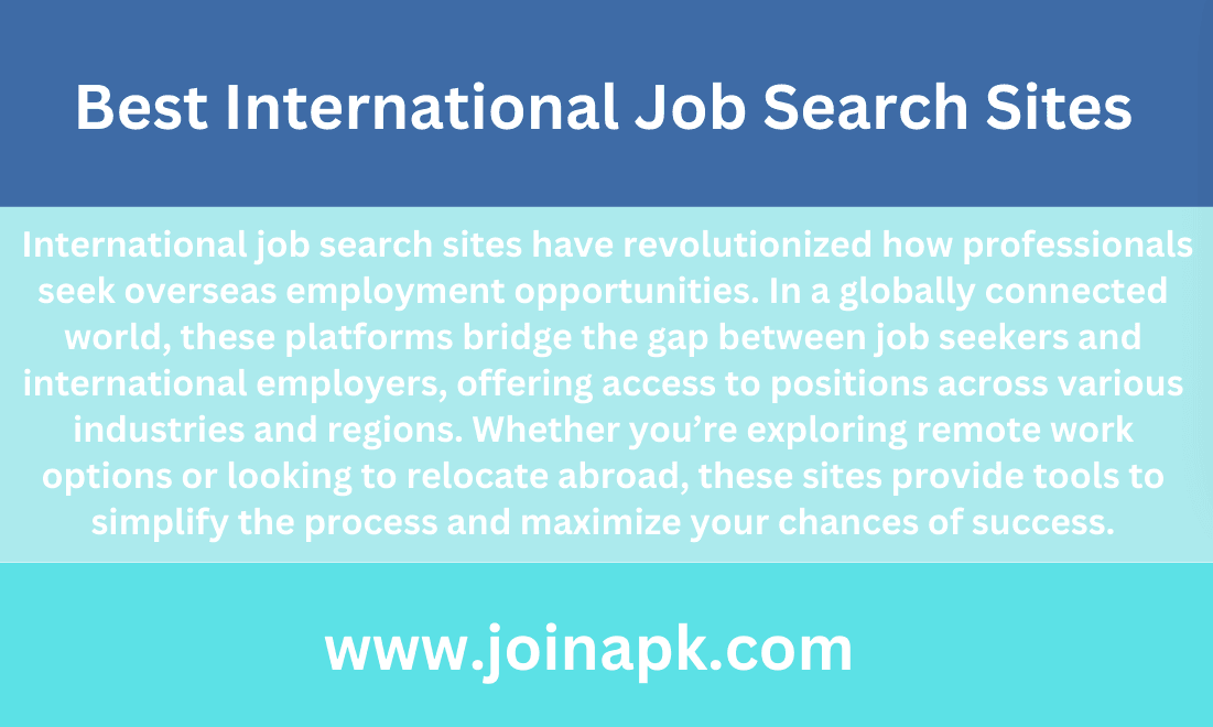 International Job Search Sites