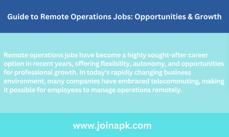 Remote Operations Jobs