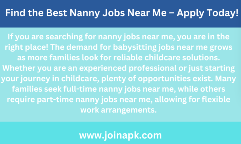 nanny jobs