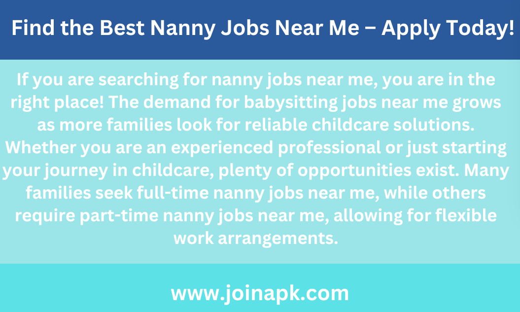 nanny jobs