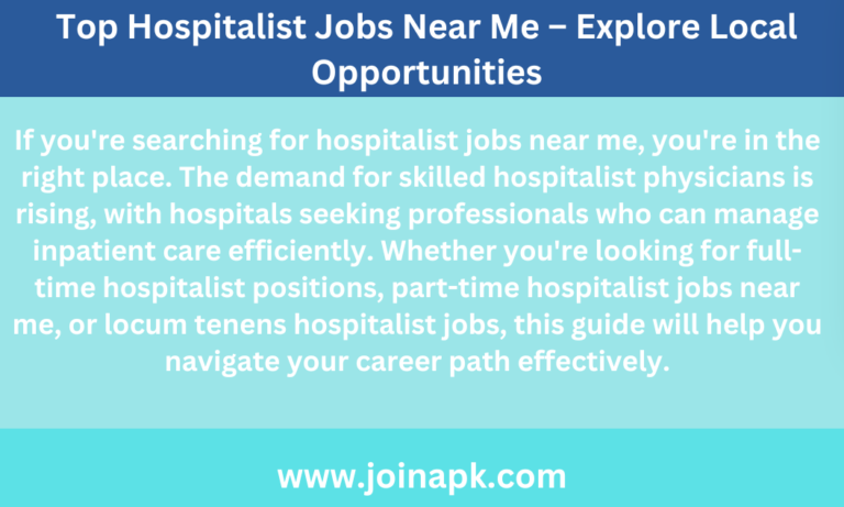 Hospitalist Jobs Near Me