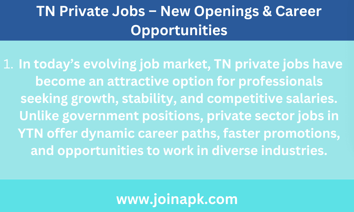 TN Private Jobs