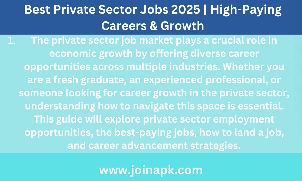 Private Sector Jobs
