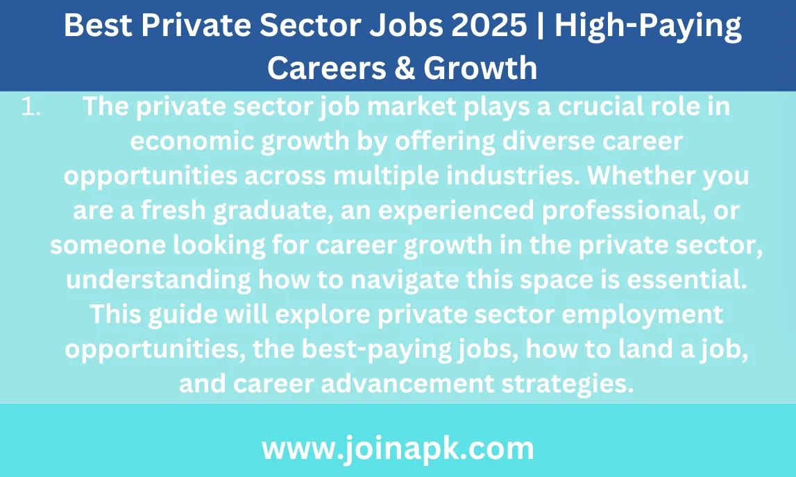 Private Sector Jobs