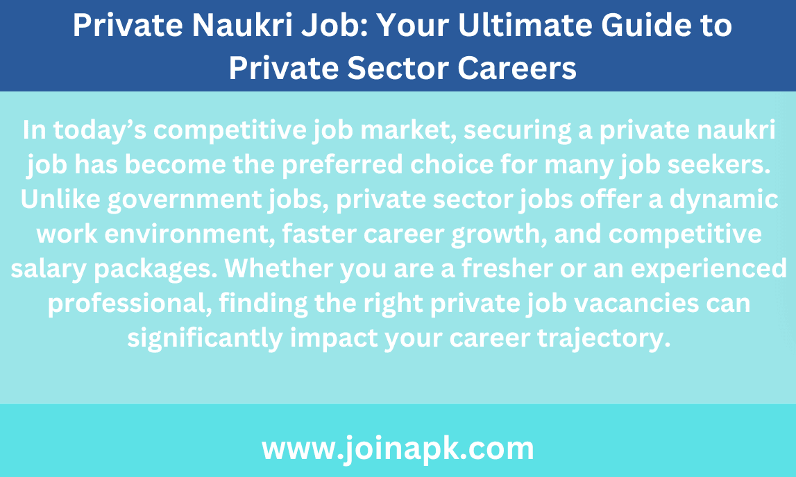 Private Naukri Job
