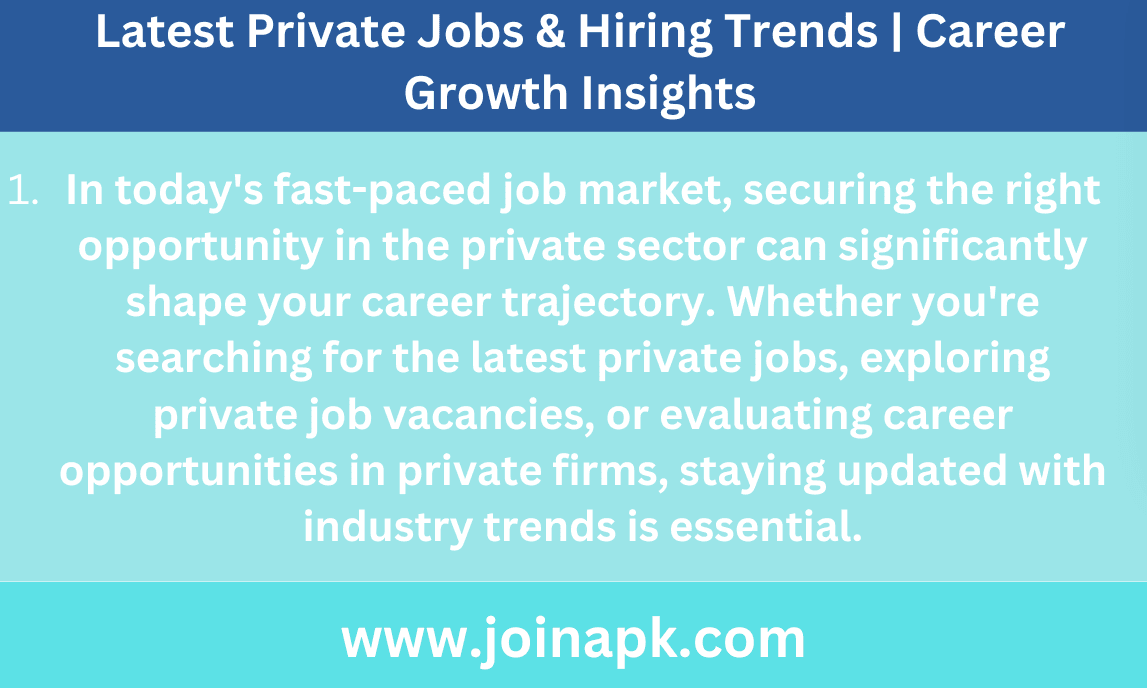 private jobs list