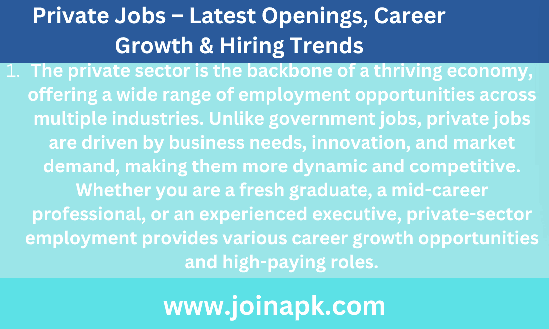 Private Jobs