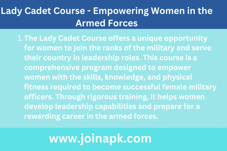 Lady Cadet Course