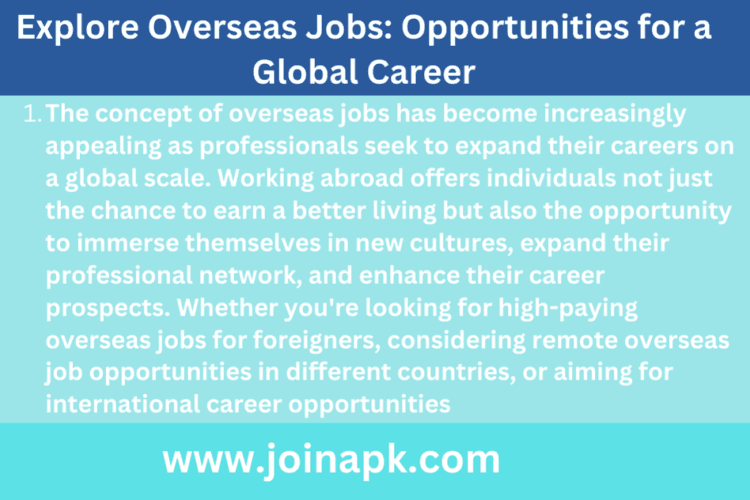 Overseas Jobs