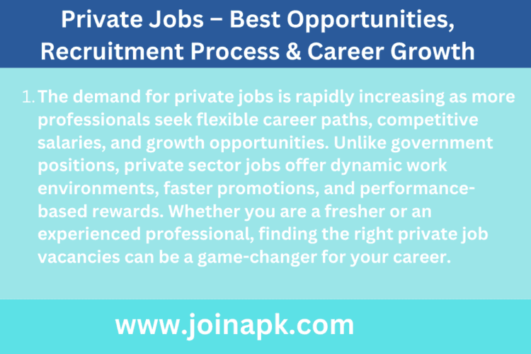 private jobs