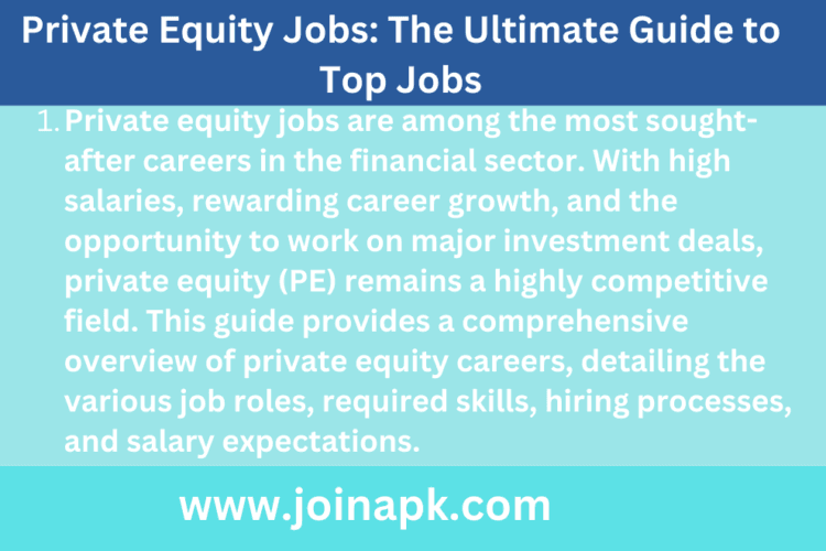 Private Equity jobs