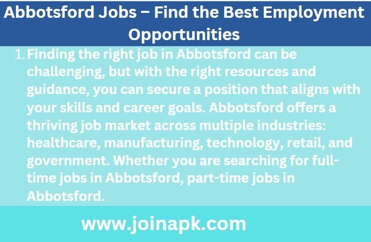 Abbotsford Jobs
