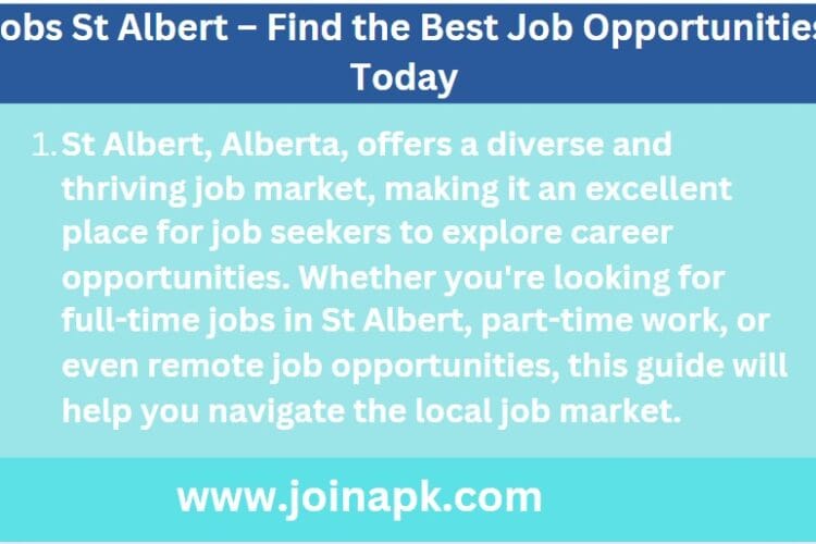 Jobs St Albert